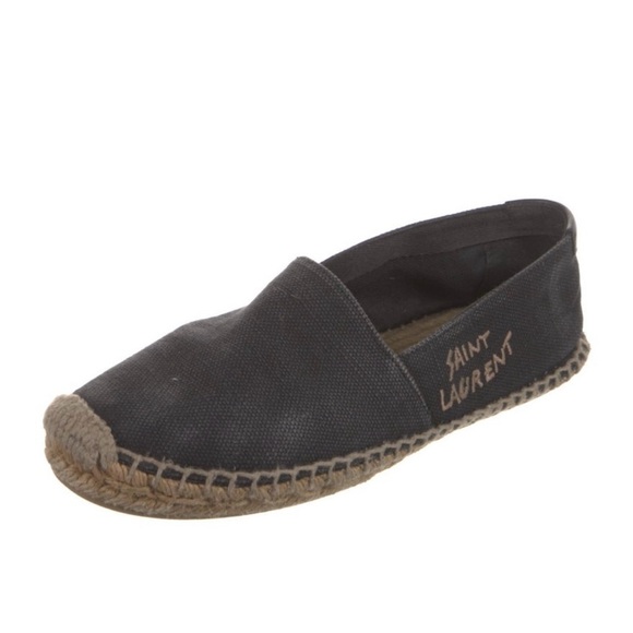 Saint Laurent Canvas Espadrilles – Black Slip-On Designer Shoes - Picture 2 of 5